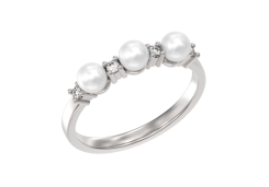 Серебряное кольцо с жемчугом