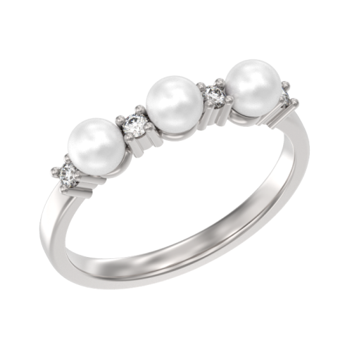 Серебряное кольцо с жемчугом