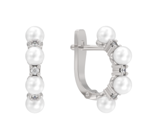 Серебряные cерьги с жемчугом