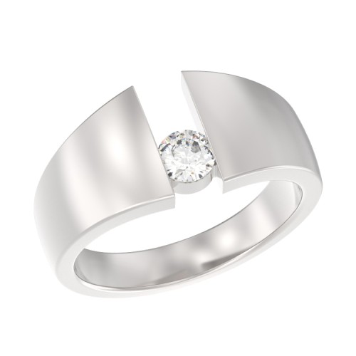 Серебряное кольцо с фианитом