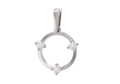Серебряная подвеска с фианитом