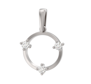 Серебряная подвеска с фианитом