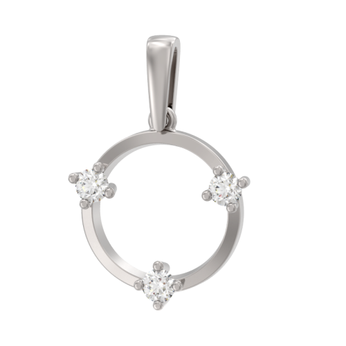 Серебряная подвеска с фианитом