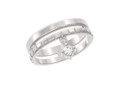 Серебряное кольцо с фианитом