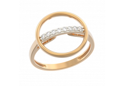 Золотое кольцо с фианитом