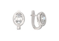Серебряные cерьги с фианитом