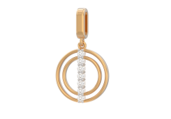 Золотая подвеска с фианитом