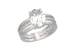 Серебряное кольцо с фианитом