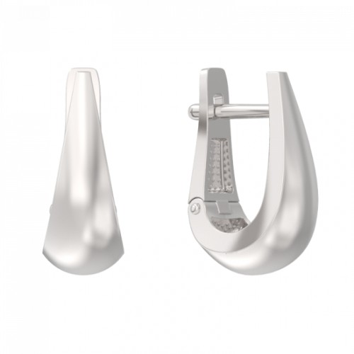 Серебряные cерьги классические