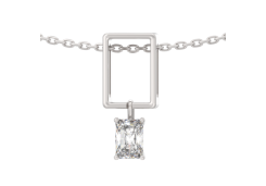 Серебряная подвеска с фианитом