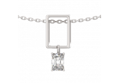 Серебряная подвеска с фианитом