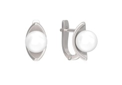 Серебряные cерьги с жемчугом