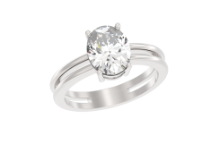 Серебряное кольцо с фианитом