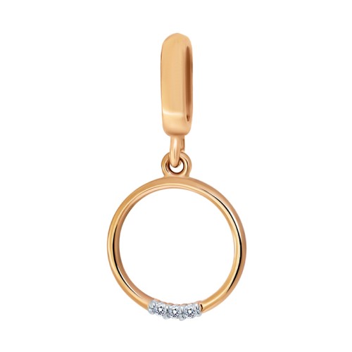 Золотая подвеска с бриллиантом