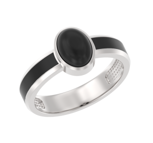 Серебряное кольцо с агатом