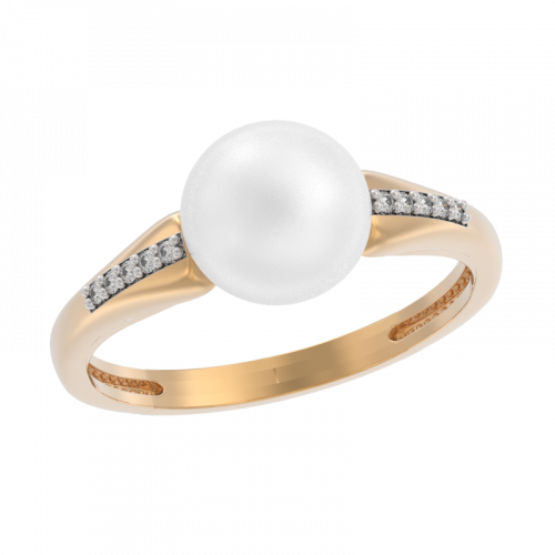 Золотое кольцо с жемчугом