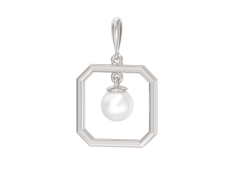 Серебряная подвеска с жемчугом