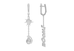 Серебряные cерьги висячие