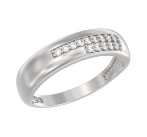 Серебряное кольцо с фианитом