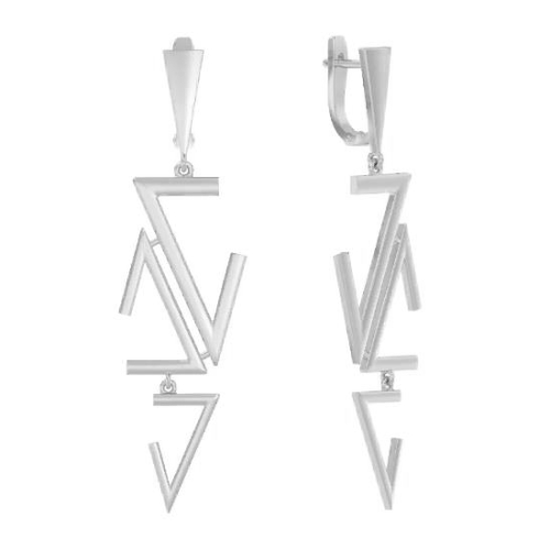 Серебряные cерьги висячие