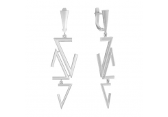 Серебряные cерьги висячие