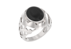 Серебряное кольцо с агатом