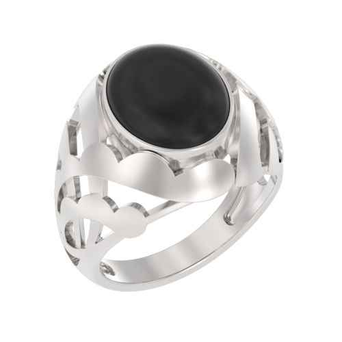 Серебряное кольцо с агатом