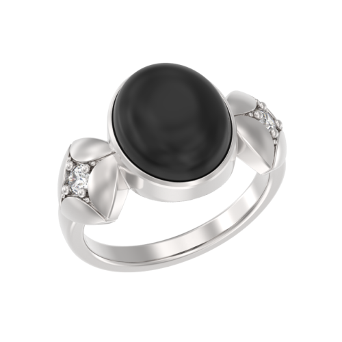 Серебряное кольцо с агатом