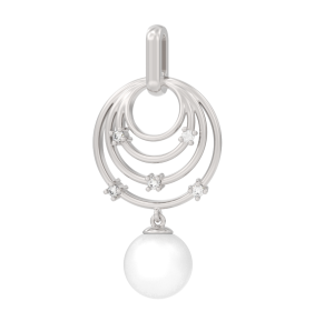 Серебряная подвеска с жемчугом