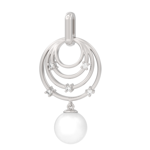 Серебряная подвеска с жемчугом