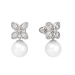 Серебряные cерьги пусеты (гвоздики) с жемчугом