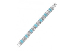 Серебряный браслет с бирюзой