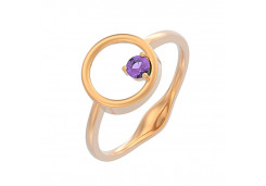 Золотое кольцо с аметистом
