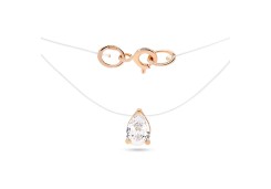 Подвеска на леске из золота с фианитом