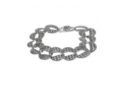 Серебряный браслет с марказитом