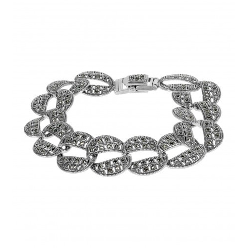 Серебряный браслет с марказитом