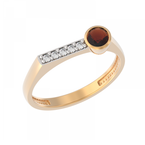 Золотое кольцо с гранатом