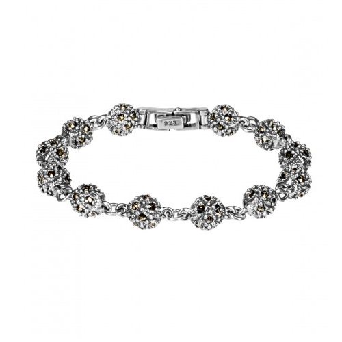 Серебряный браслет с марказитом