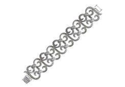 Серебряный браслет с марказитом