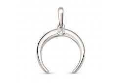Подвеска из белого золота с фианитом