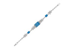 Серебряный браслет с бирюзой