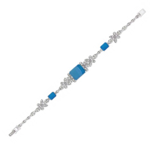 Серебряный браслет с бирюзой