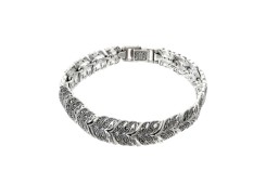 Серебряный браслет с марказитом