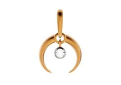 Золотая подвеска с фианитом