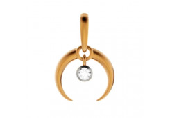 Золотая подвеска с фианитом