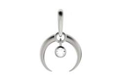 Подвеска из белого золота с фианитом