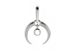 Подвеска из белого золота с фианитом