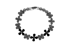 Серебряный браслет с агатом