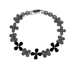 Серебряный браслет с агатом