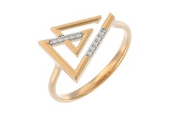 Золотое кольцо с фианитом